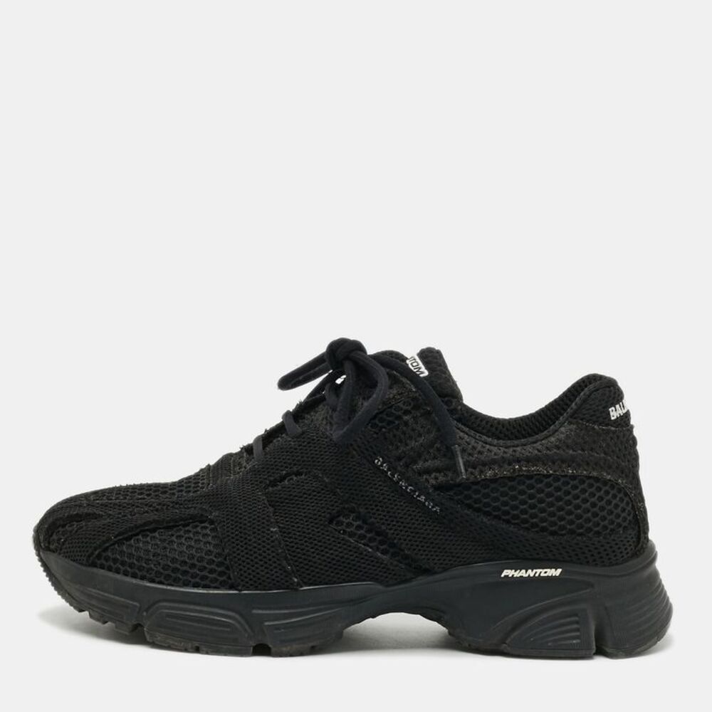 Balenciaga Black Mesh Phantom Low-Top Sneakers Size 40 - Picture 1 of 7
